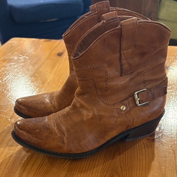 Franco Sarto Shoes - Franco Sarto Brown Ankle Boots vintage